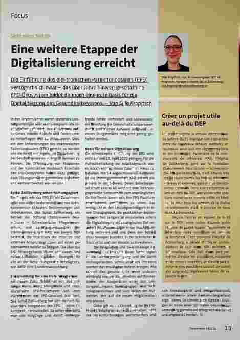 Vorschauseite 1: Eine weitere Etappe der Digitalisierung erreicht.