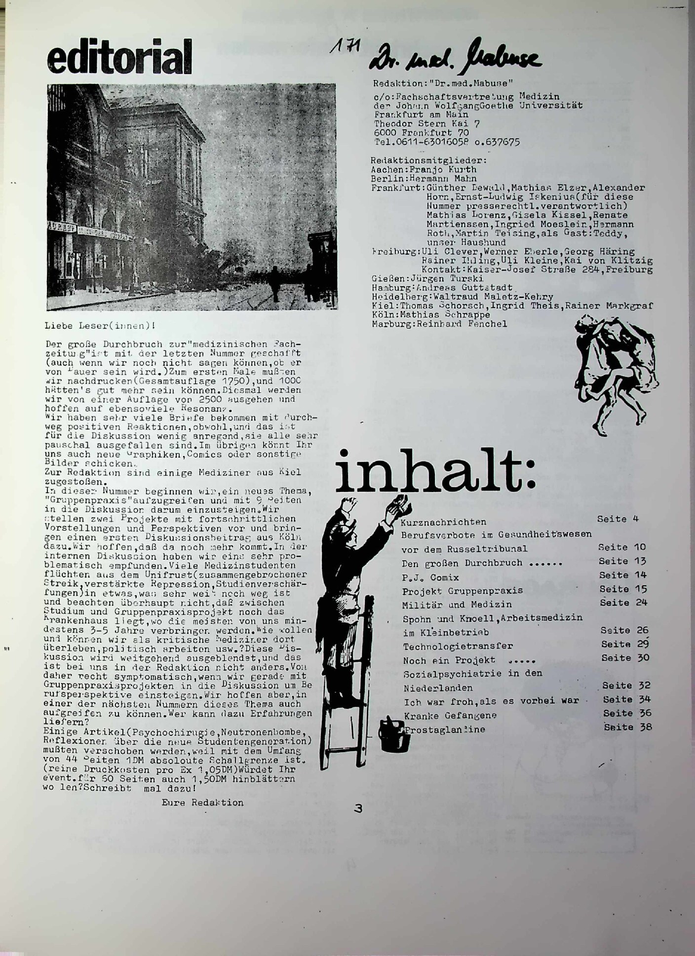 Vorschauseite 2: Dr. med. Mabuse Heft Nr. 8-1978