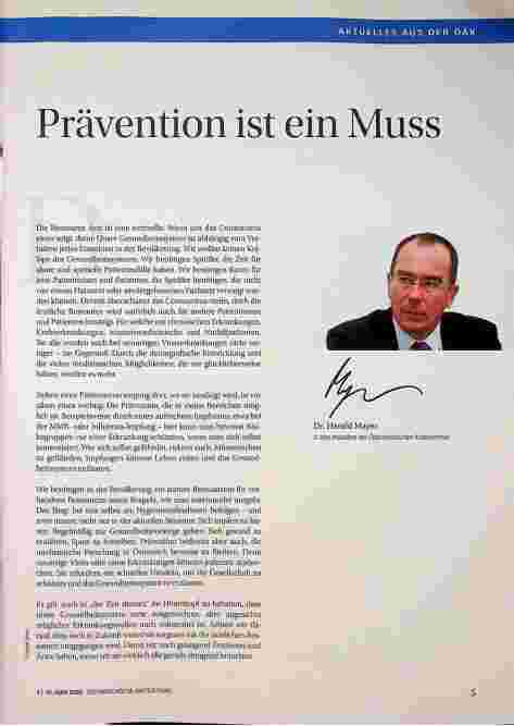 Vorschauseite 1: Prävention ist ein Muss.
