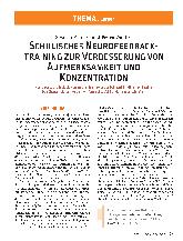 Vorschauseite 1: Schulisches Neurofeedback training zur Verbesserung von Aufmerksamkeit und Konzentration