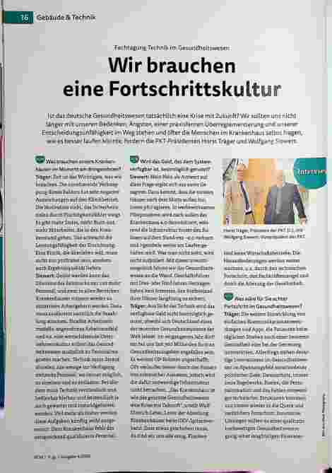 Vorschauseite 1: Wir brauchen eine Fortschrittskultur.