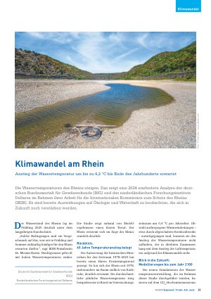Vorschauseite 1: Klimawandel am Rhein Anstieg der Wassertemperatur um bis zu 4, 2 °C bis Ende des Jahrhunderts erwartet