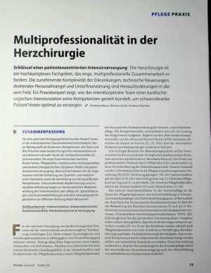 Vorschauseite 1: Multiprofessionalität in der Herzchirurgie
