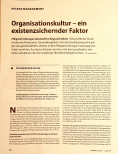 Vorschauseite 1: Organisationskultur - ein existenzsichernder Faktor
