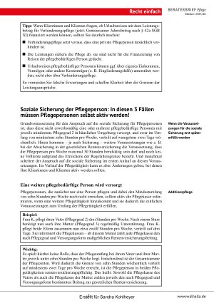 Vorschauseite 3: Beraterbrief Pflege Heft 20-2025