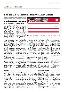 Vorschauseite 1: Eine digitale Plattform für die ambulanten Dienste.
