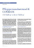 Vorschauseite 1: Pflegepersonalnotstand & COVID-19: Job-Challenge vs. Dance-Challenge