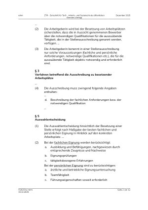 Vorschauseite 2: III. Personalvertretungsund Betriebsverfassungsrecht Zustimmungsersetzung – Einstellung – Auswahlrichtlinien