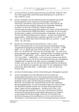 Vorschauseite 5: III. Personalvertretungsund Betriebsverfassungsrecht Zustimmungsersetzung – Einstellung – Auswahlrichtlinien