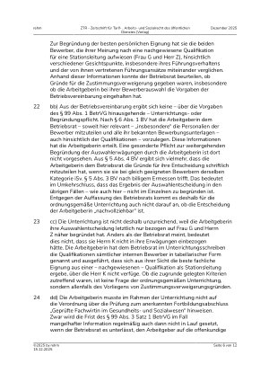 Vorschauseite 6: III. Personalvertretungsund Betriebsverfassungsrecht Zustimmungsersetzung – Einstellung – Auswahlrichtlinien
