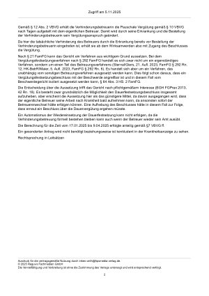 Vorschauseite 2: Zur Dauervergütung – §§ 21, 292 FamFG