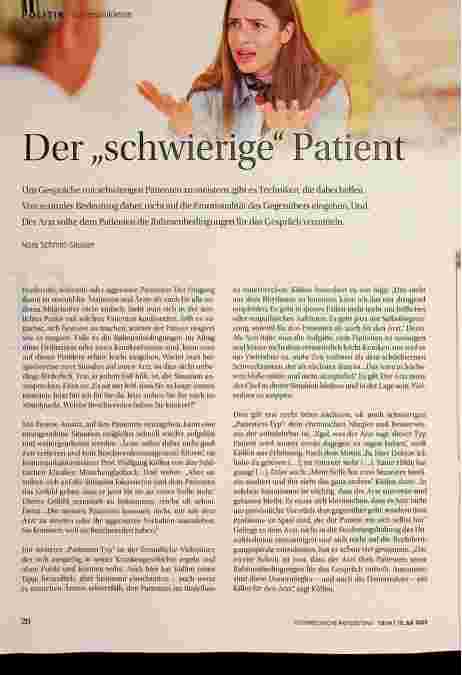 Vorschauseite 1: Der „schwierige Patient“