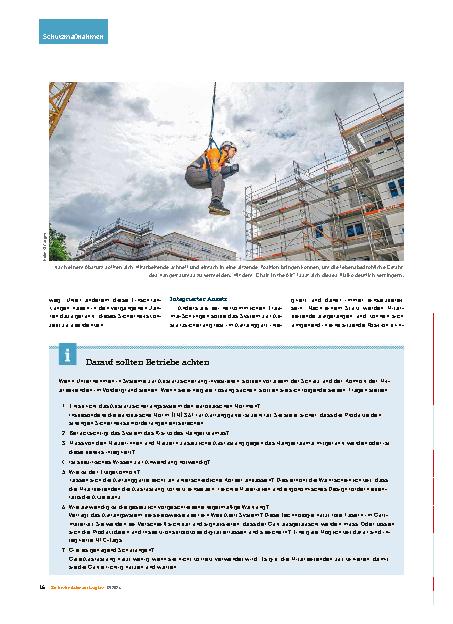 Vorschauseite 2: Absturzsicherheit auf Baustellen - Unterschätzte Gefahr
