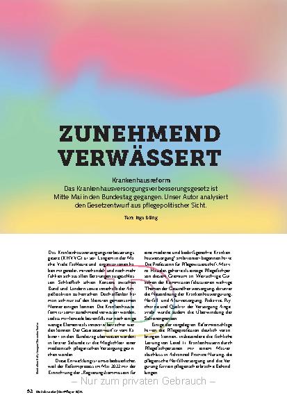 Vorschauseite 1: Zunehmend verwässert.