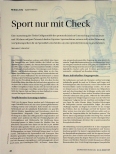 Vorschauseite 1: Sport nur mit Check. Correction: Sport nur mit Schach.