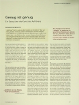 Vorschauseite 2: Genug ist genug. Ein Essay über die Kunst des Aufhörens.