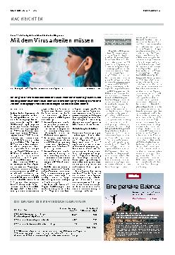 Vorschauseite 1: Mit dem Virus arbeiten müssen