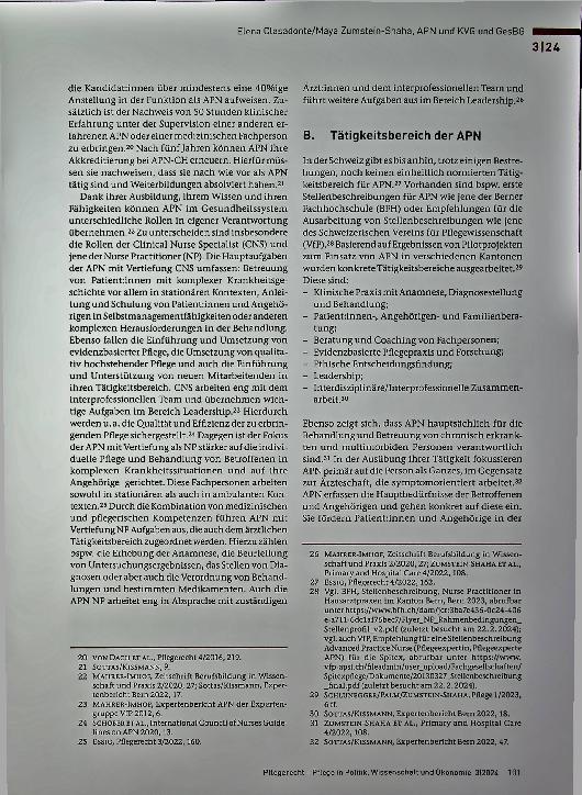 Vorschauseite 3: Gesundheitsund Krankenversicherungsrechtliche Anerkennung von Pflegeexpertinnen und Pflegeexperten APN