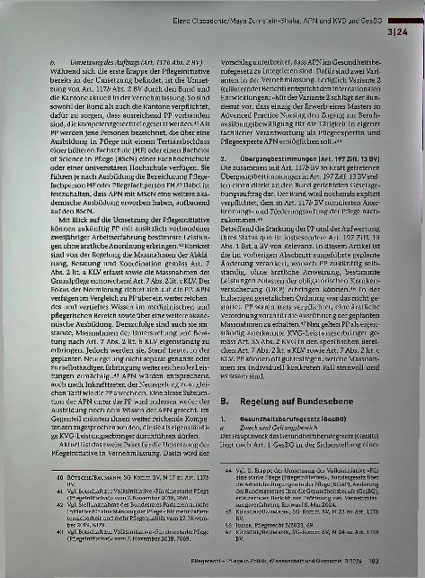 Vorschauseite 5: Gesundheitsund Krankenversicherungsrechtliche Anerkennung von Pflegeexpertinnen und Pflegeexperten APN