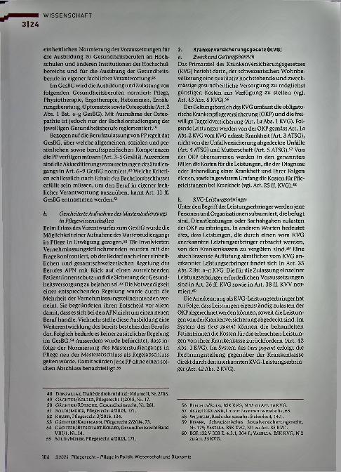 Vorschauseite 6: Gesundheitsund Krankenversicherungsrechtliche Anerkennung von Pflegeexpertinnen und Pflegeexperten APN