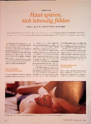 Vorschauseite 1: Haut spüren, sich lebendigfühlen Bedeutung der Intimität in Pflegeeinrichtungen