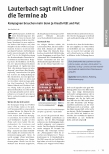 Vorschauseite 1: Lauterbach sagt mit Lindner die Termine ab - Kampagnen brauchen mehr denn je Kreativität und Mut