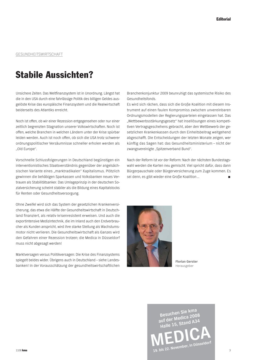 Vorschauseite 1: Stabile Aussichten?
