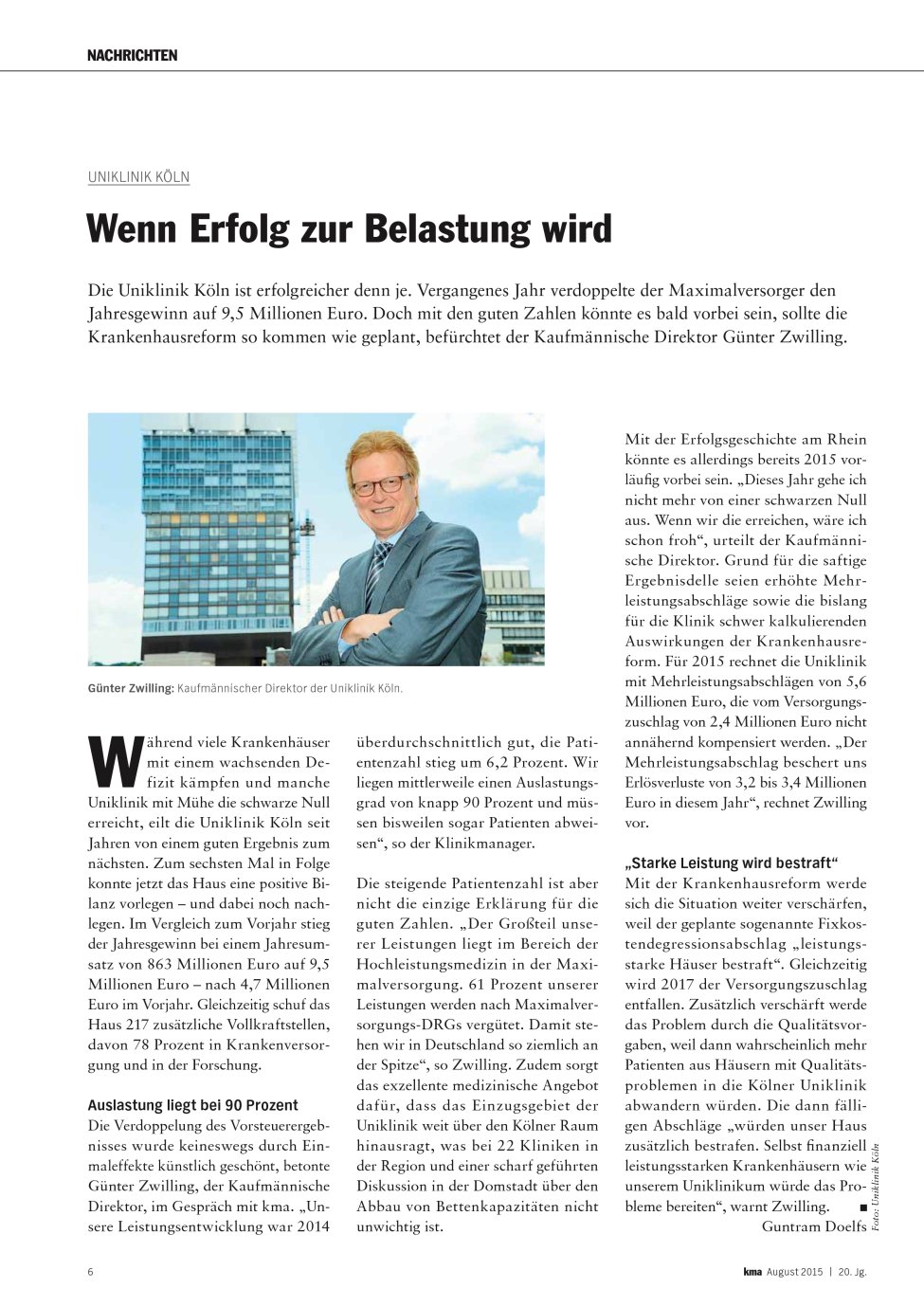 Vorschauseite 1: Wenn Erfolg zur Belastung wird