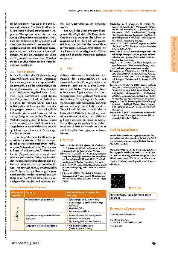 Vorschauseite 6: Ein (inter)kultureller Leitfaden für die Elternberatung in der sprachtherapeutischen Arbeit mit mehrsprachigen Kindern
