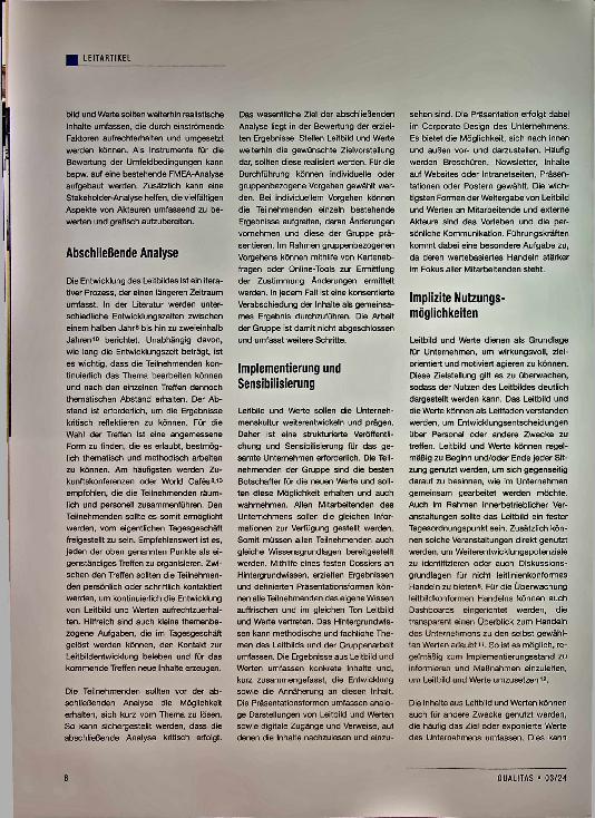 Vorschauseite 5: Die Vielseitigkeit des Qualitätsmanagements im Gesundheitswesen