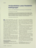 Vorschauseite 1: Verbandsleben unter Pandemiebedingungen