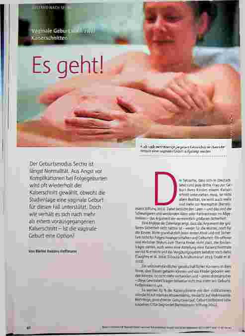 Vorschauseite 1: Vaginale Geburt Kaiserschnitt Es geht!