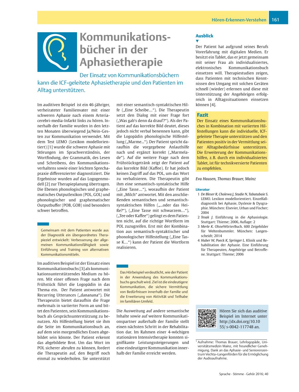 Vorschauseite 1: Kommunikationsbücher in der Aphasietherapie