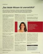 Vorschauseite 1: "Das lokale Wissen ist unersetzlich."