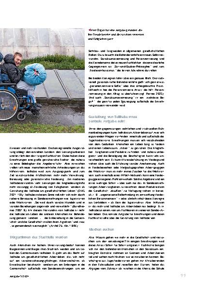 Vorschauseite 2: Es geht! Betriebliche Teilhabe am Arbeitsleben von Menschen mit hohem Unterstützungsbedarf ist hier und jetzt möglich.