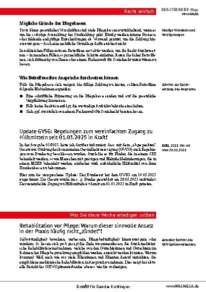 Vorschauseite 4: beraterbrief Pflege Heft 5-2025
