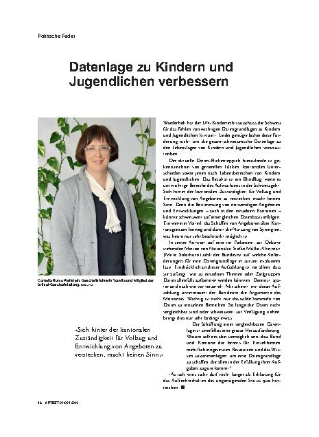 Vorschauseite 1: Datenlage zu Kindern und Jugendlichen verbessern