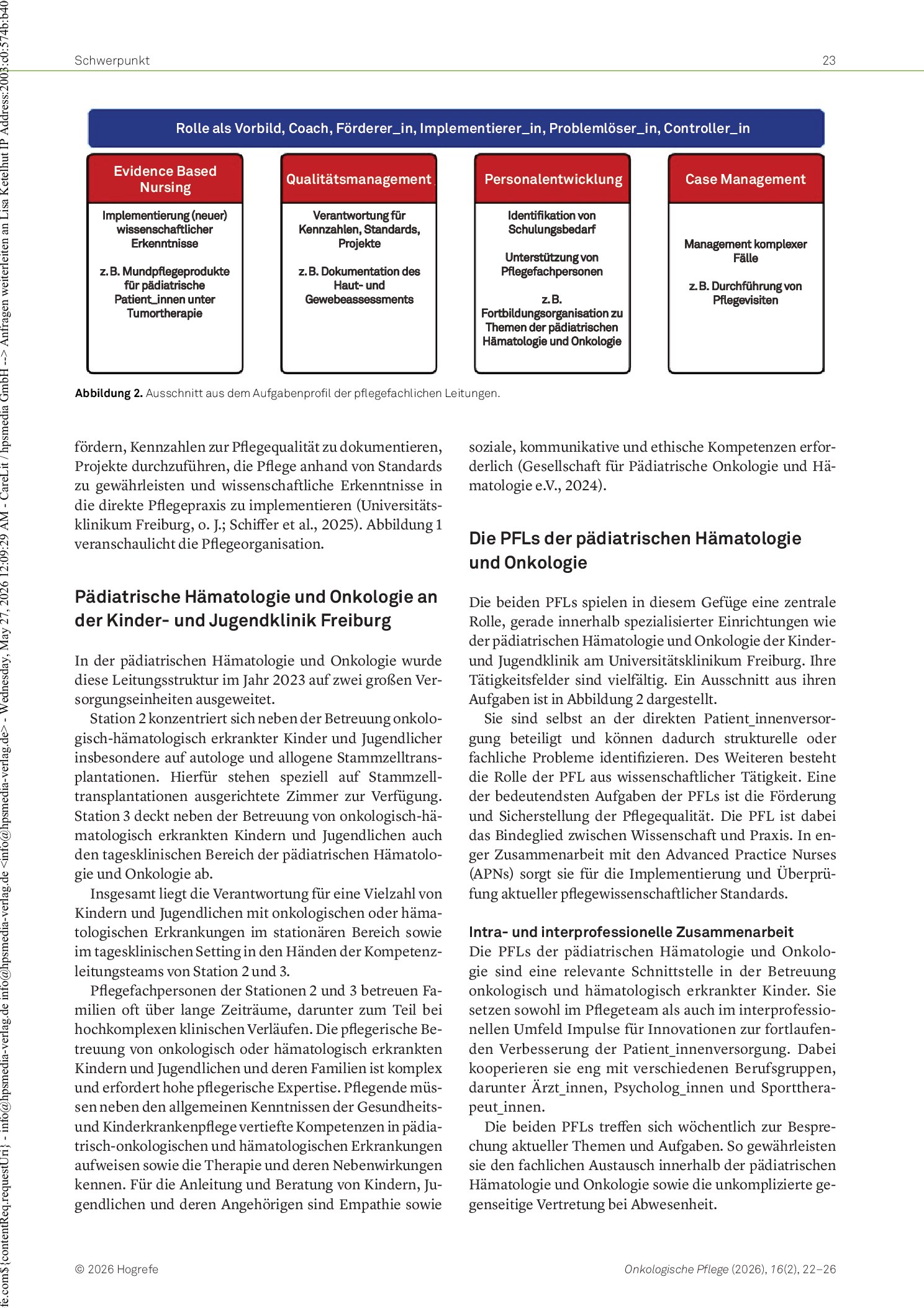 Vorschauseite 2: Pflegefachliche Leitung in der Kinderonkologie