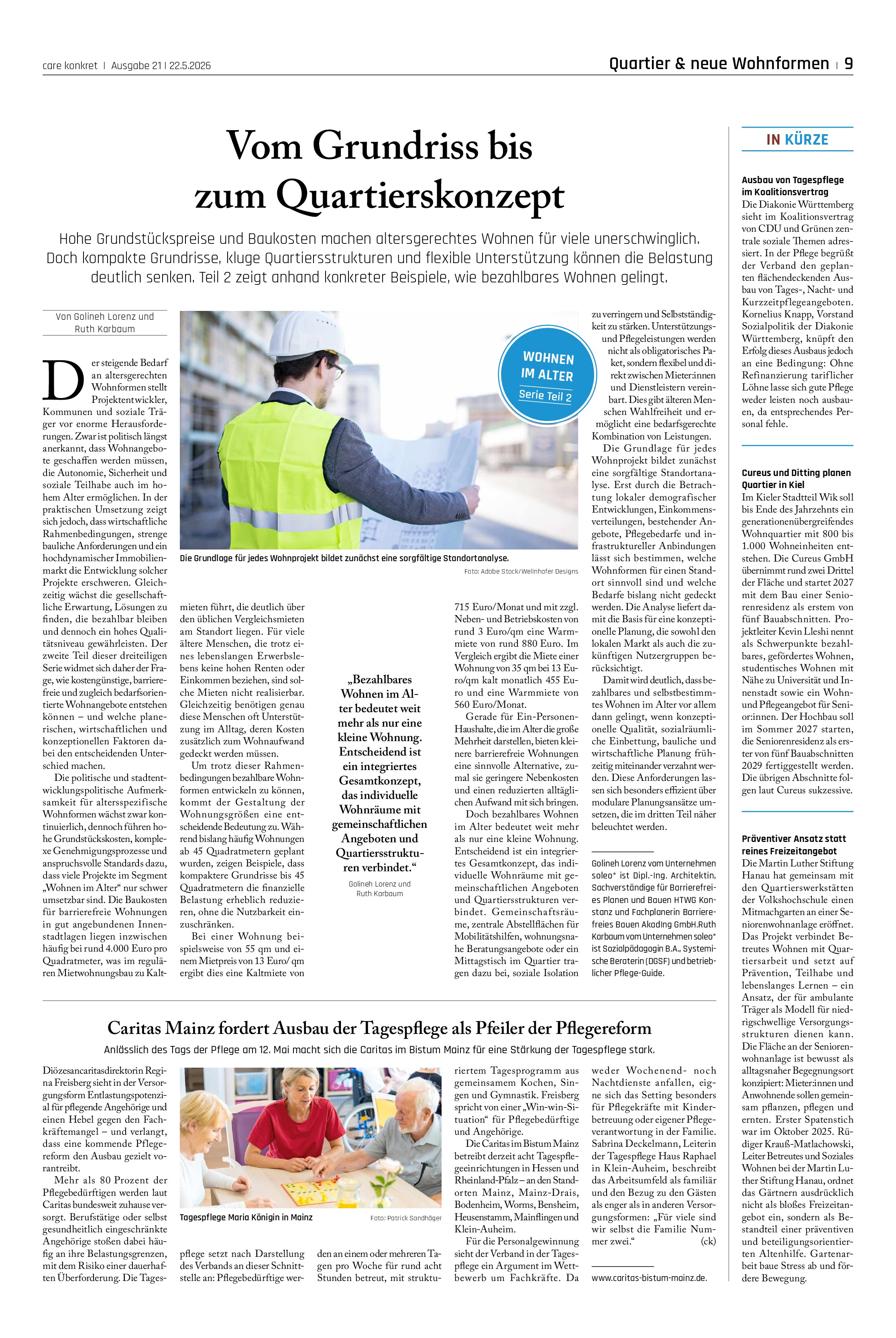 Vorschauseite 1: Vom Grundriss bis zum Quartierskonzept