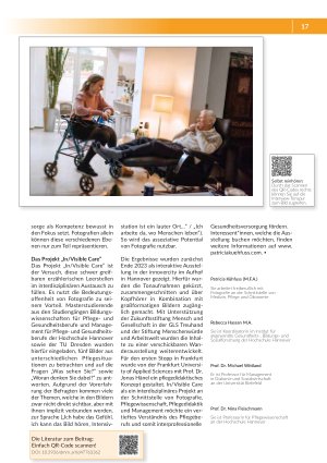Vorschauseite 4: In/Visible Care: Was ist Pflege? Was sehen wir? Was nicht?