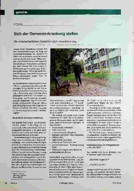 Vorschauseite 1: Sich der Demenzerkrankung stellen Die unterschiedlichen Gesichter als Herausforderung