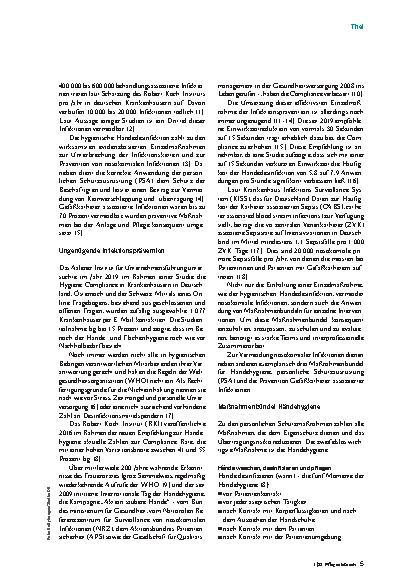 Vorschauseite 2: Wider nosokomiale Infektionen