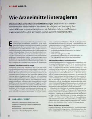 Vorschauseite 1: Wie Arzneimittel interagieren