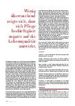 Vorschauseite 2: Was die Lebensqualität pflegeund betreuungsbedürftiger älterer Menschen beeinflusst.