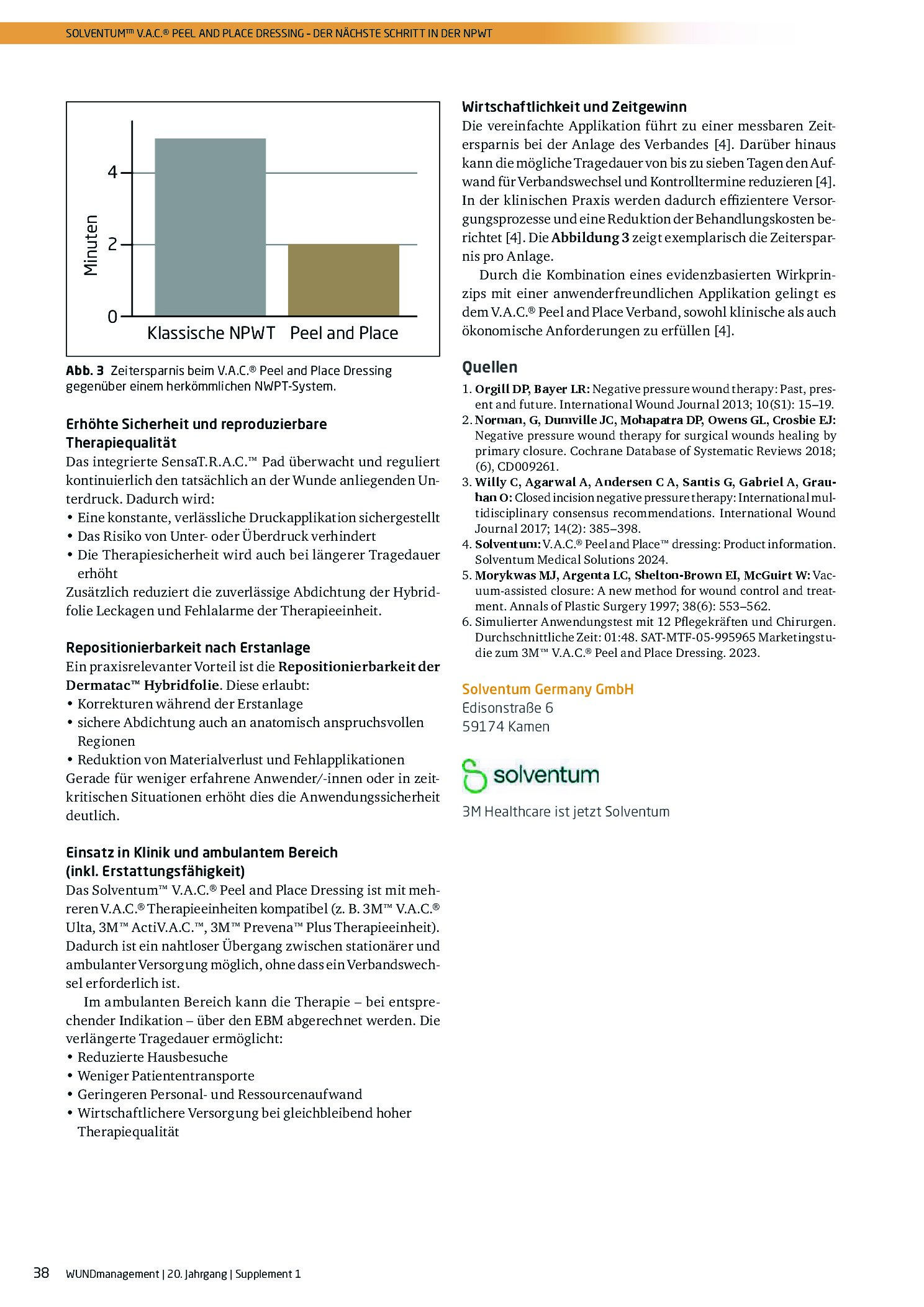Vorschauseite 3: Solventum™ V. A. C.® Peel and Place Dressing – der nächste Schritt in der NPWT