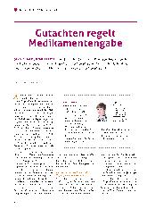 Vorschauseite 1: Gutachten regelt Medikamentengabe