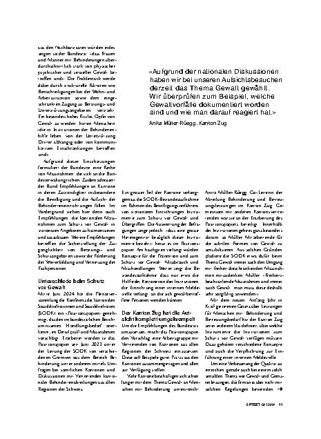 Vorschauseite 2: Kantone sehen Handlungsbedarf