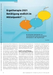Vorschauseite 1: Ergotherapie 2021: Betätigung endlich im Mittelpunkt?