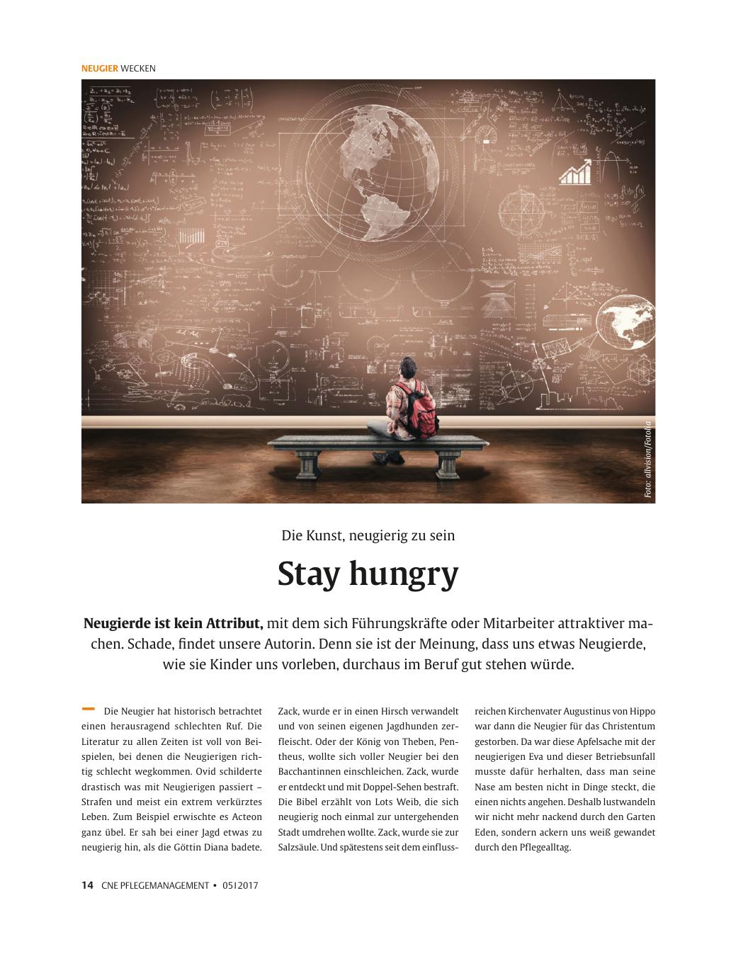 Vorschauseite 1: Stay hungry