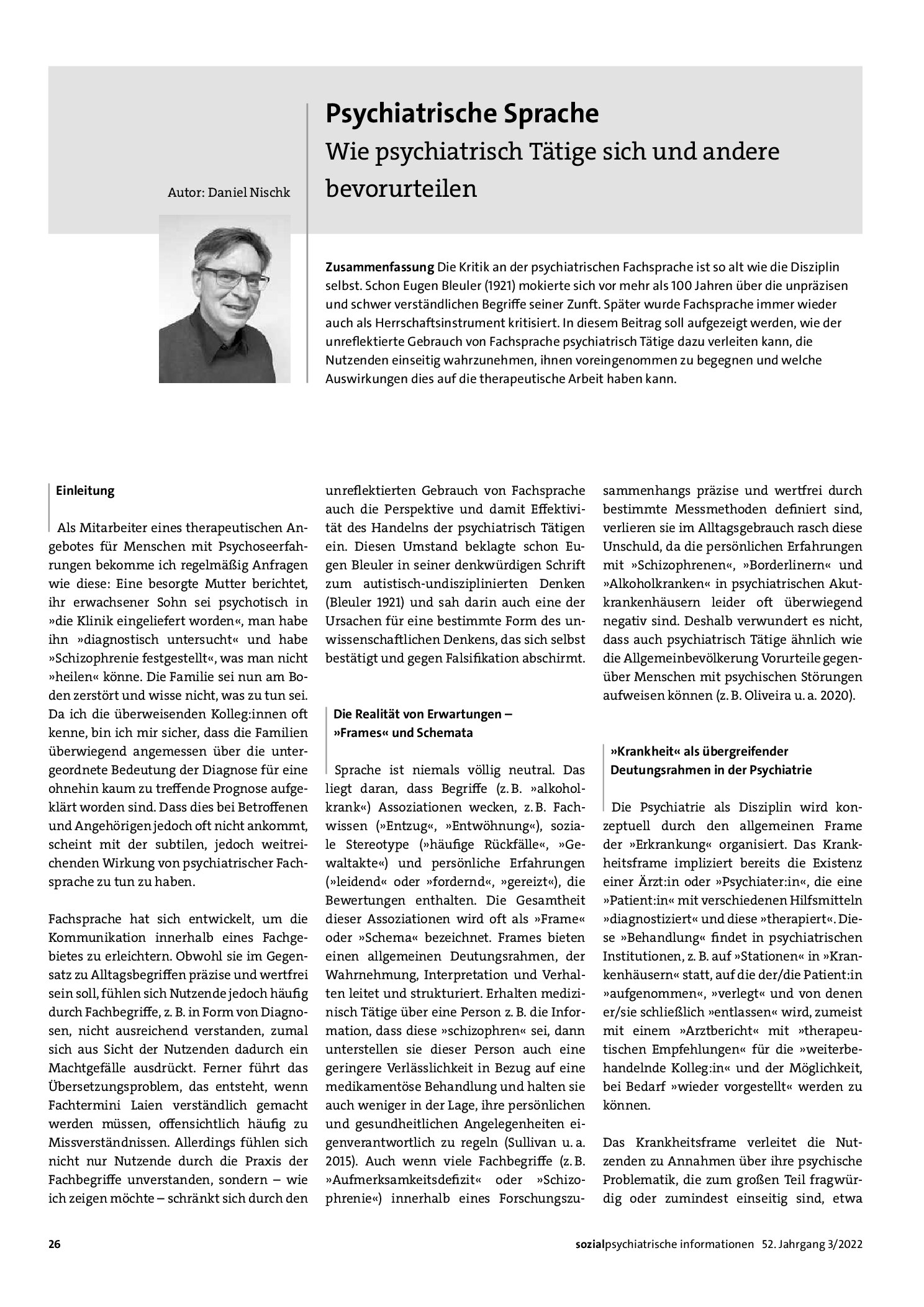 Vorschauseite 1: Psychiatrische Sprache: Wie psychiatrisch Tätige sich und andere bevorteilen